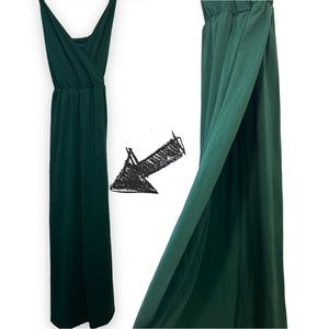 EMERALD GREEN MAXI DRESS • SMALL•